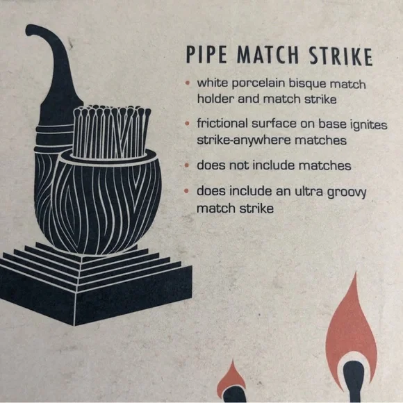 Jonathan Adler Pipe stash match strike sculpture